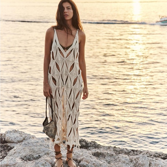 Zara Other - Zara crochet cover up dress